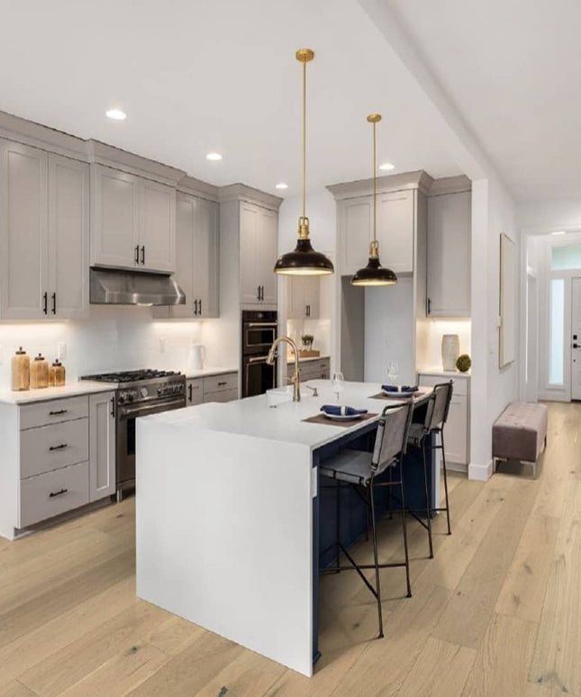 Mullican Durable Sawn Engineered White Oak Hardwood Floor Bellême Ardennes Room