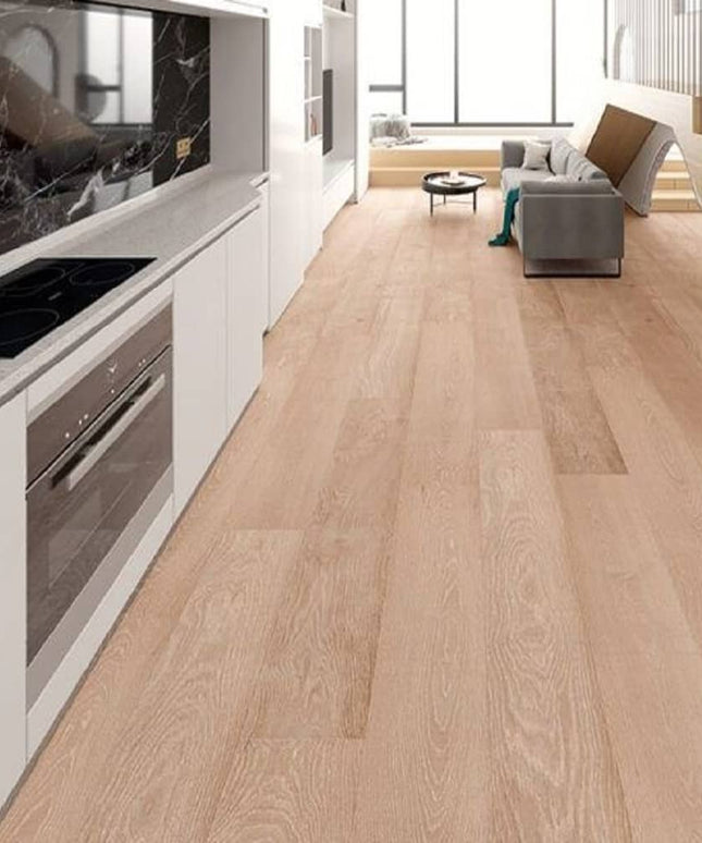 BHW Harmony Waterproof Engineered Hardwood White Oak Floors Cavalry