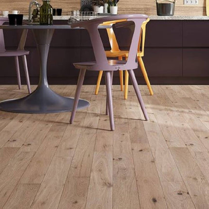 BHW Trinity Waterproof Engineered Hardwood White Oak Floors Tate  8002 Room