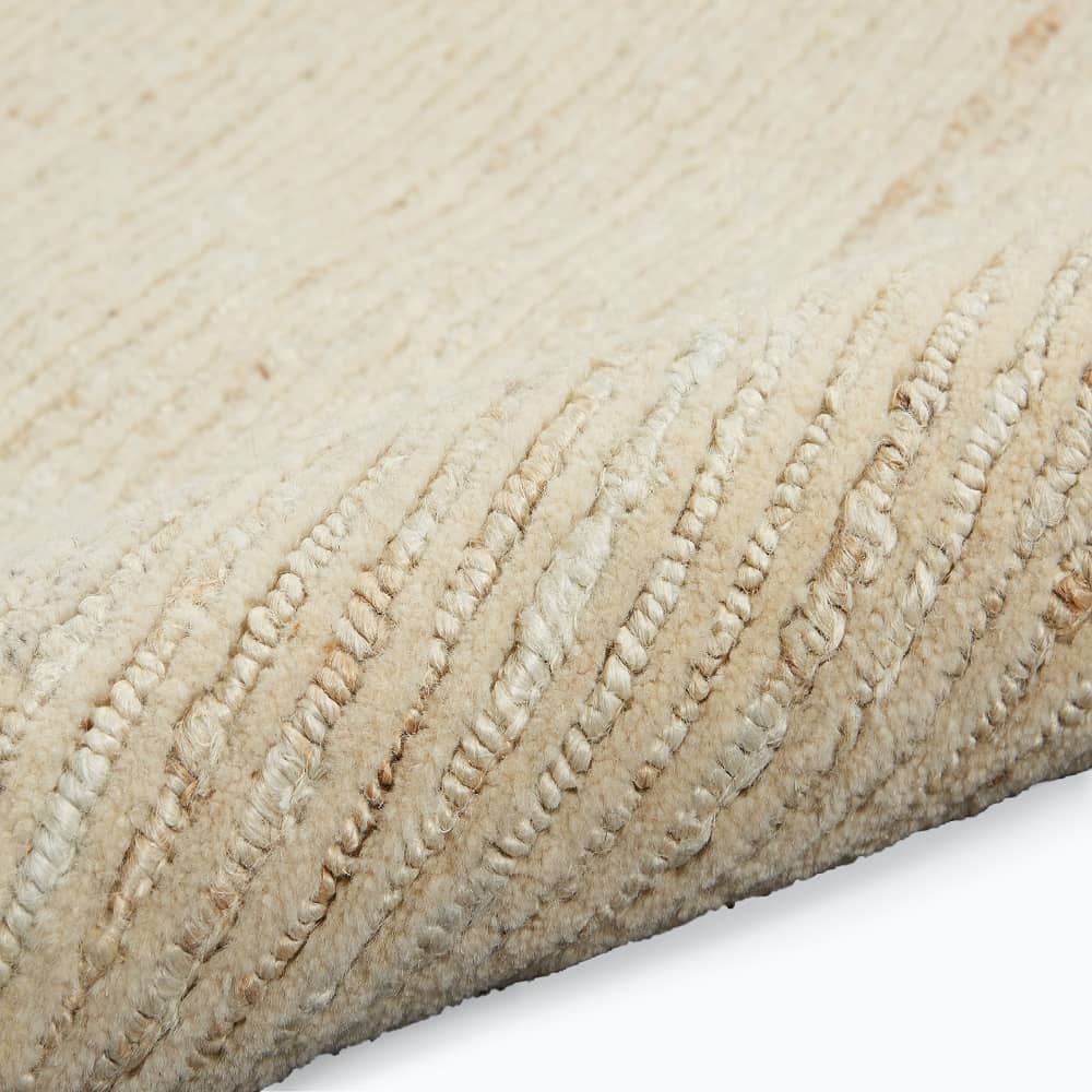 Calvin Klein Modern Solid Rectangle Area Rug Kathmandu Ivory Made in India