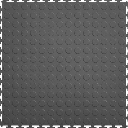 Perfection Coin Luxury Vinyl Tile Floating Floor Dark Grey