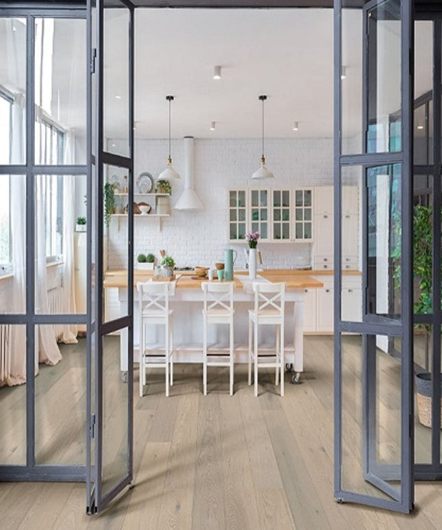 Mullican Durable Sawn Engineered White Oak Hardwood Floor Bellême D'Arcy