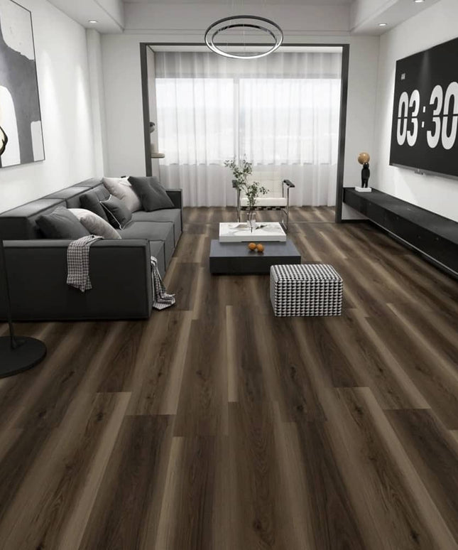 Essentials Dark Brown Laminate Floor Floating Floor Canyon Dust 9″ ESS11M-323 Plank