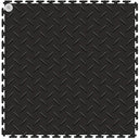 Perfection Diamond Plate Luxury Vinyl Tile Floating Floor Black
