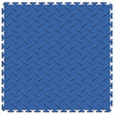 Perfection Diamond Plate Luxury Vinyl Tile Floating Floor Blue