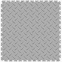 Perfection Diamond Plate Luxury Vinyl Tile Floating Floor Light Grey