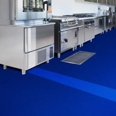 Perfection Diamond Plate Luxury Vinyl Tile Floating Floor Blue