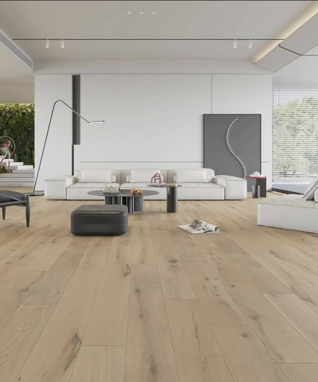Enchanted European Oak Engineered Wide Plank Hardwood Floor - Glacier  Room