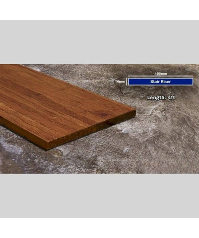 GreenHaven Carbonized Strand Bamboo 4ft Stair Riser