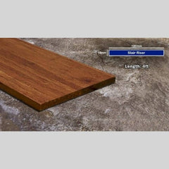 GreenHaven Carbonized Strand Bamboo 4ft Stair Riser