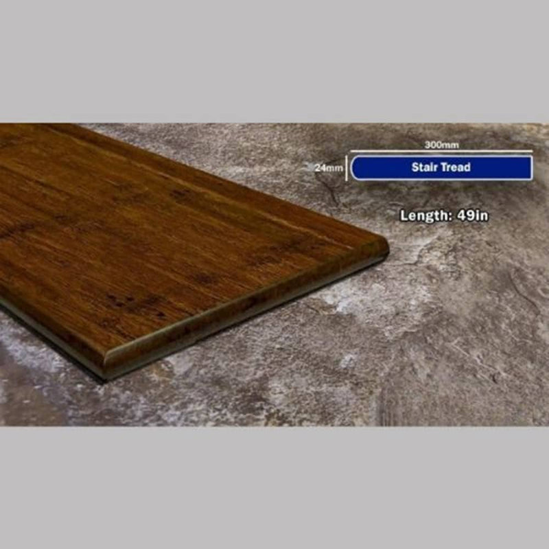 GreenHaven Eco-friendly Toasted Almond Antiqued Bamboo Stair Tread