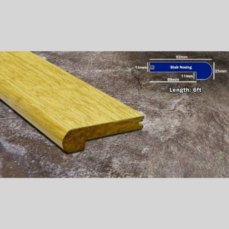 GreenHaven Natural Strand Bamboo 14mm Overlap Stair Nose