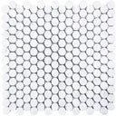 Artistic Tile  Marble Carrara White Mosaic Honed Penny Field Pattern Vintage Tile