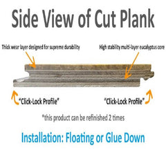 MFH GreenHaven Hand Scraped Bamboo Floor Matte Coffee Radiant Heating Compatible