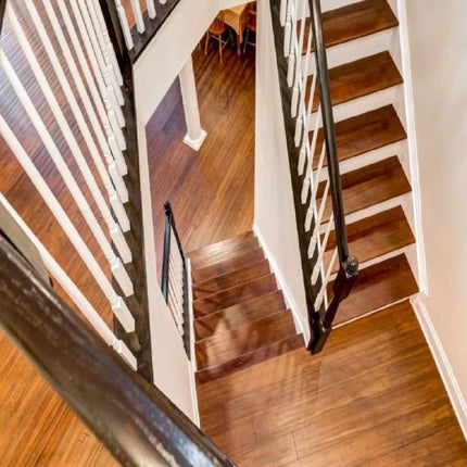 MFH GreenHaven Hand Scraped Bamboo Floor Toasted Almond Antiqued Extra Wide Plank Room