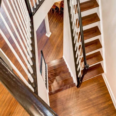 MFH GreenHaven Hand Scraped Bamboo Floor Toasted Almond Antiqued Extra Wide Plank Room