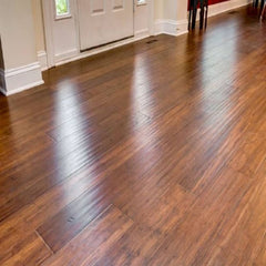 MFH GreenHaven Hand Scraped Bamboo Floor Toasted Almond Antiqued Extra Wide Plank