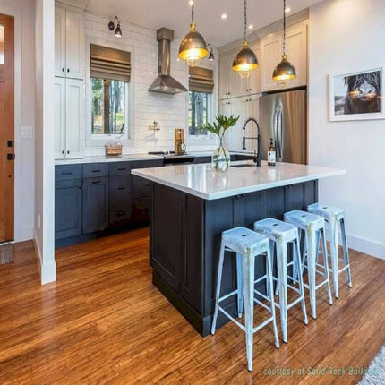 MFH GreenHaven Carbonized Bamboo Floor Hand Scraped Antiqued  Radiant Heating Compatible Room