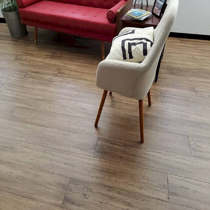 MFH GreenHaven Hand Scraped Bamboo Floor Mesa Antiqued Extra Wide Plank Room
