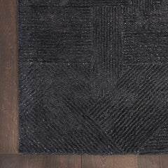 Michael Amini Modern Abstract Rectangle Area Rug Ma30 Star Black SMR01 Made In India