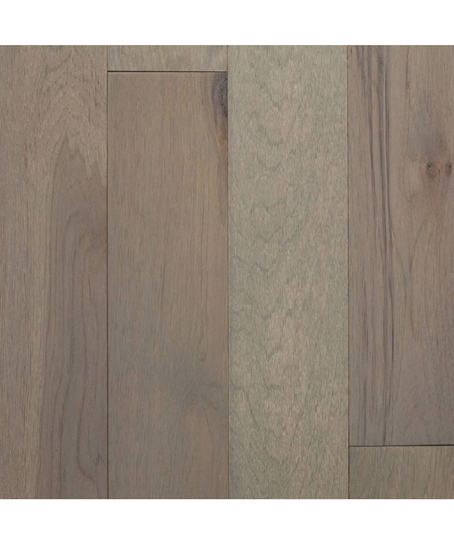 Mullican Durable Sawn Engineered Hickory Hardwood Floor Nature Greystone
