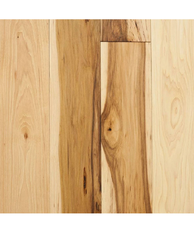 Mullican Durable Sawn Engineered Hickory Hardwood Floor Nature Natural
