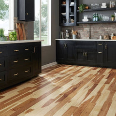 Mullican Durable Sawn Engineered Hickory Hardwood Floor Nature Natural Room