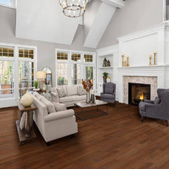 Mullican Vintage Solid Maple Hardwood Floor Chatelaine Burnt Umber Room
