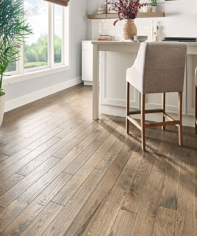 Mullican Vintage Solid Oak Hardwood Floor Chatelaine Weathered Stone