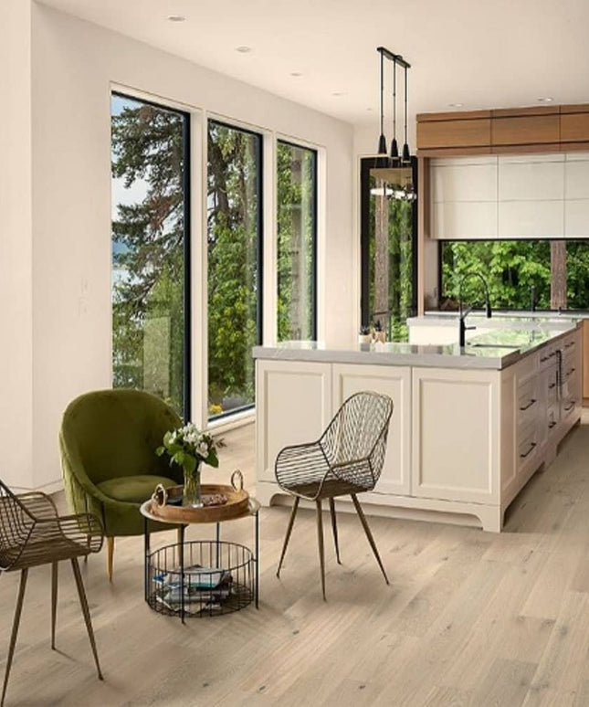 Mullican Durable Sawn Engineered White Oak Hardwood Floor Bellême Verdun Room