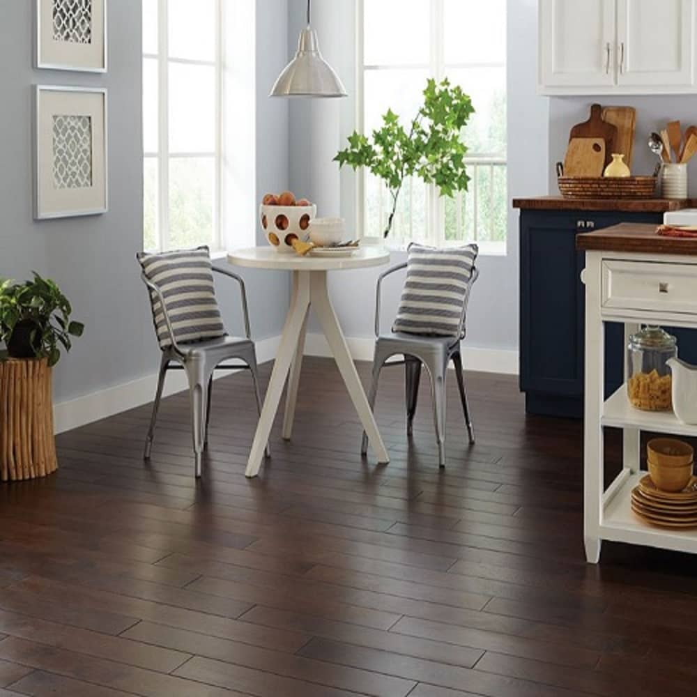 Mullican Durable Solid Hickory Hardwood Floor Nature Espresso