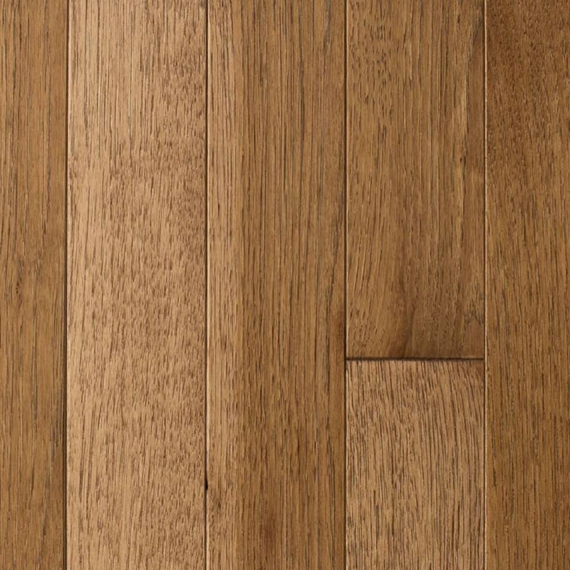 Mullican Durable Solid Hickory Hardwood Floor Nature Saddle