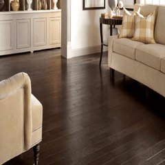 Mullican High-quality Solid White Oak Hardwood Floor Williamsburg Plank Black Pearl Room
