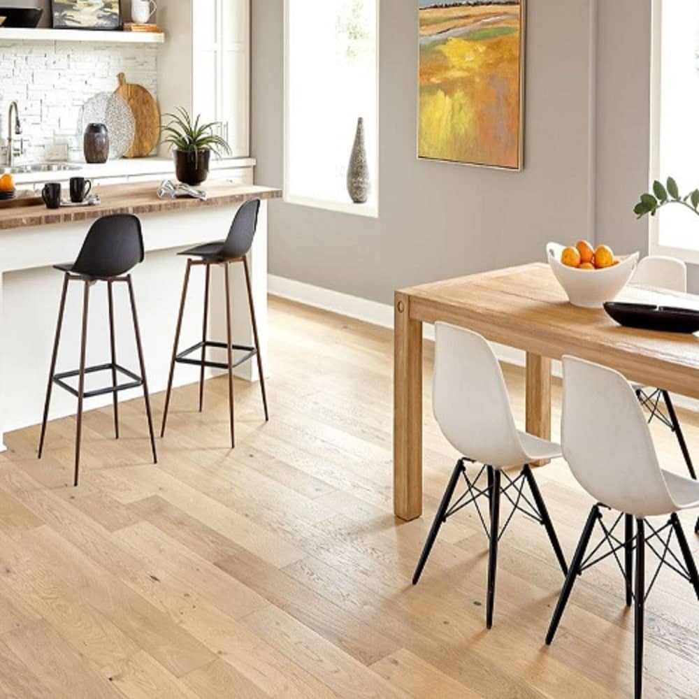 Mullican Luxury Engineered European White Oak Hardwood Floor Castillian Cottage Alabaster