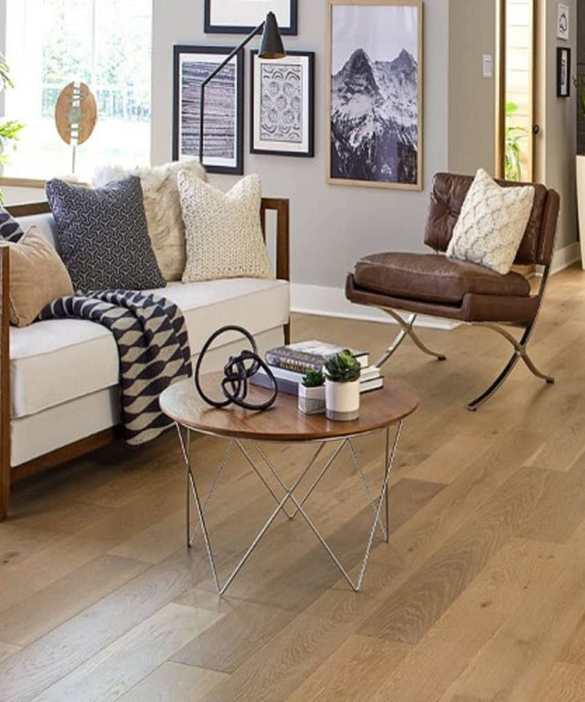 Mullican Stylish Engineered European White Oak Hardwood Floor Castillian Estate Oldtown Room