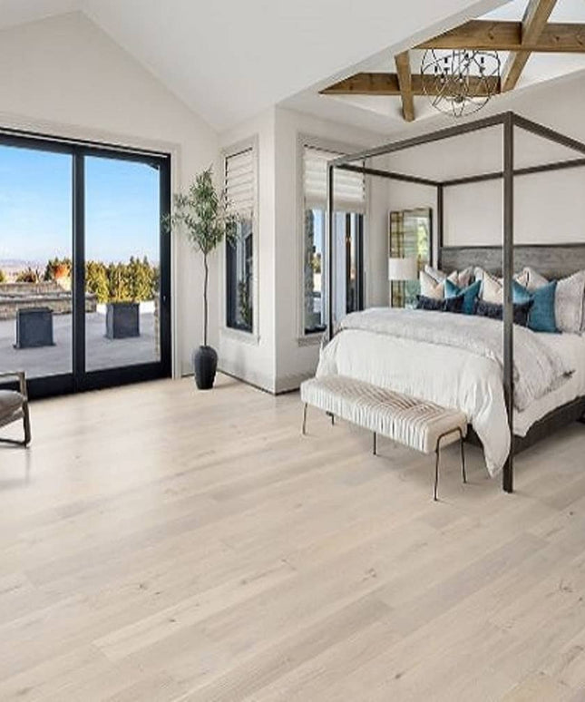 Mullican Stylish Engineered European White Oak Hardwood Floor Castillian Estate Waverly Room