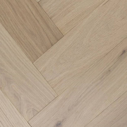 Mullican Stylish Engineered European White Oak Hardwood Floor Castillian Premier Herringbone Monroe Bisque
