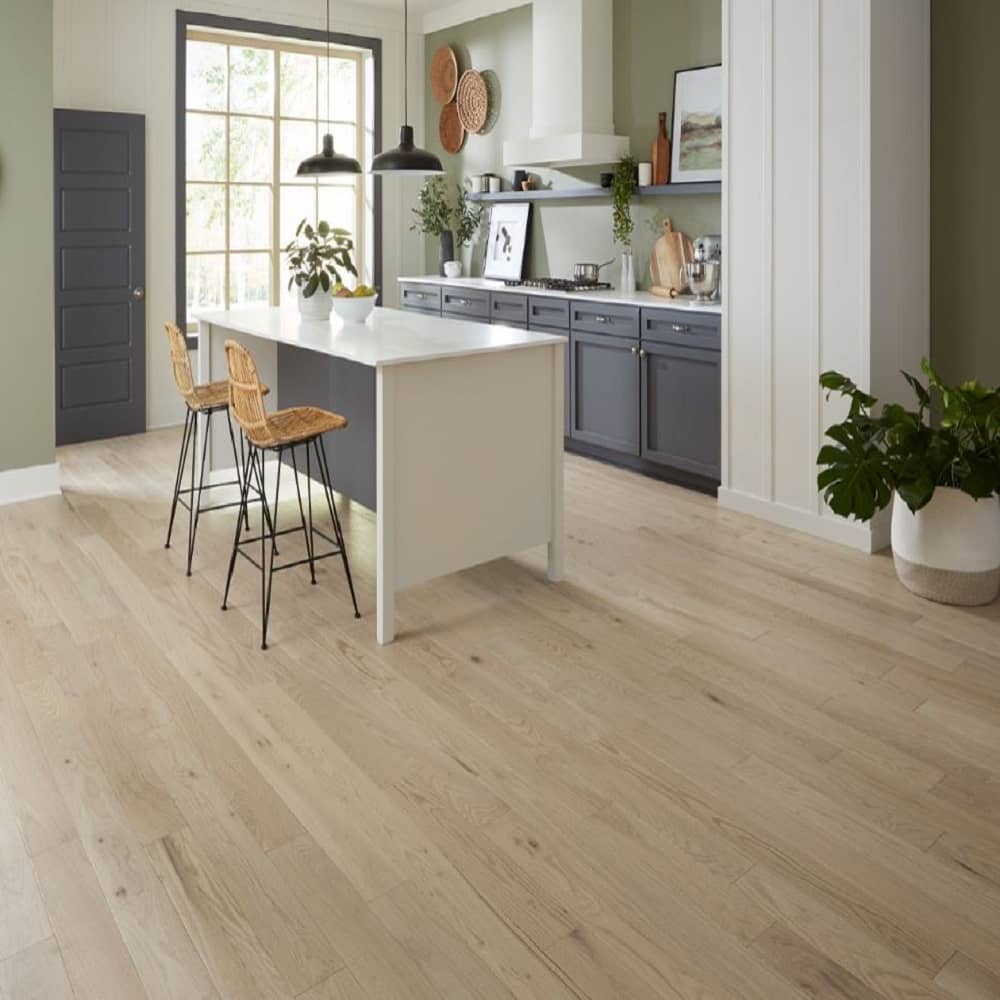 Mullican Sustainable Solid Oak Hardwood Floor Nordic Naturals Glistening Ice