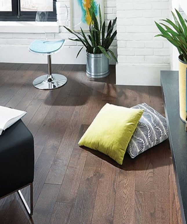 Mullican Timeless Sawn Engineered Oak Hardwood Floor Dumont Dark Chocolate