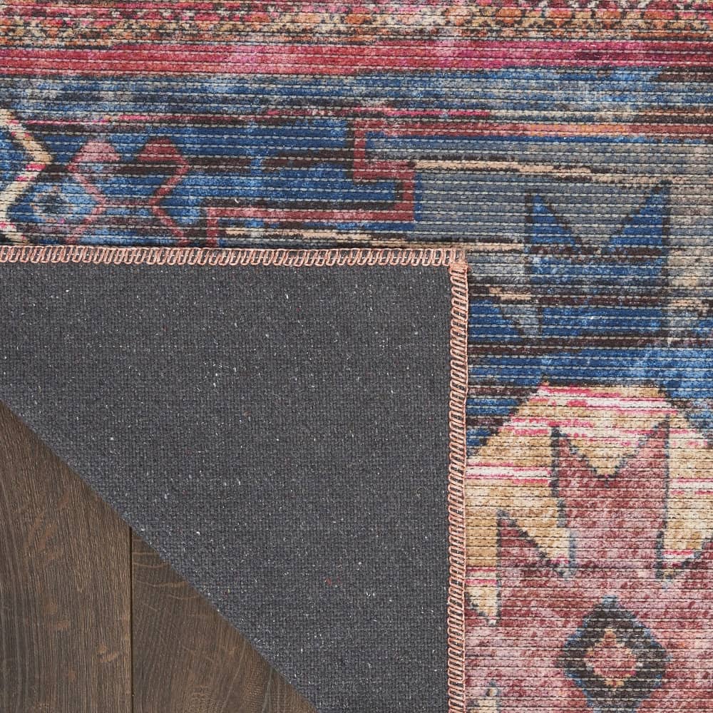 Nicole Curtis Vintage Tribal Rectangle Area Rug Machine Washable Multicolor SR106 Made In Turkey