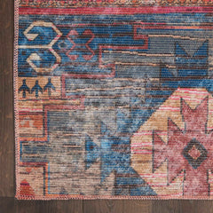 Nicole Curtis Vintage Tribal Rectangle Area Rug Machine Washable Multicolor SR106 Made In Turkey