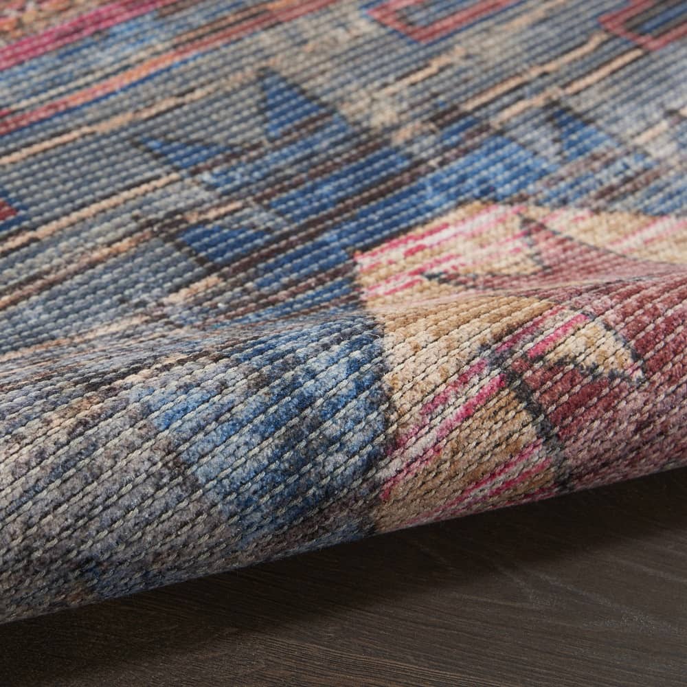 Nicole Curtis Vintage Tribal Rectangle Area Rug Machine Washable Multicolor SR106 Made In Turkey