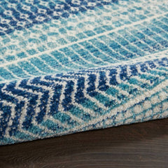 Nourison Bohemian Tribal Rectangle Area Rug Passion Navy Blue PSN26 Made In Turkey