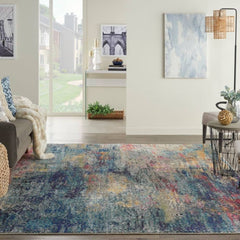 Nourison Modern Abstract Rectangle Area Rug Celestial Multicolor CES16 Made In Turkey
