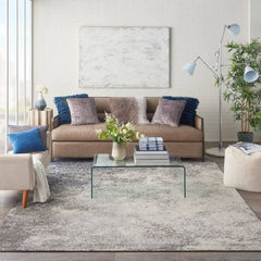 Nourison Modern Abstract Rectangle Area Rug Passion Charcoal Ivory PSN10 Made In Turkey