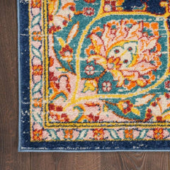 Nourison Transitional Persian Rectangle Area Rug Passion Navy Multicolor PSN22 Made In Turkey