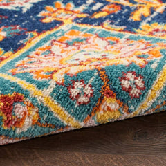 Nourison Transitional Persian Rectangle Area Rug Passion Navy Multicolor PSN22 Made In Turkey