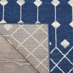 Nourison Bohemian Moroccan Rectangle Area Rug Grafix Navy GRF37 Made In Turkey