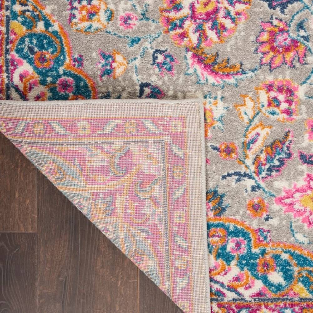 Nourison Transitional Persian Rectangle Area Rug Passion Grey Multicolor PSN22 Made In Turkey