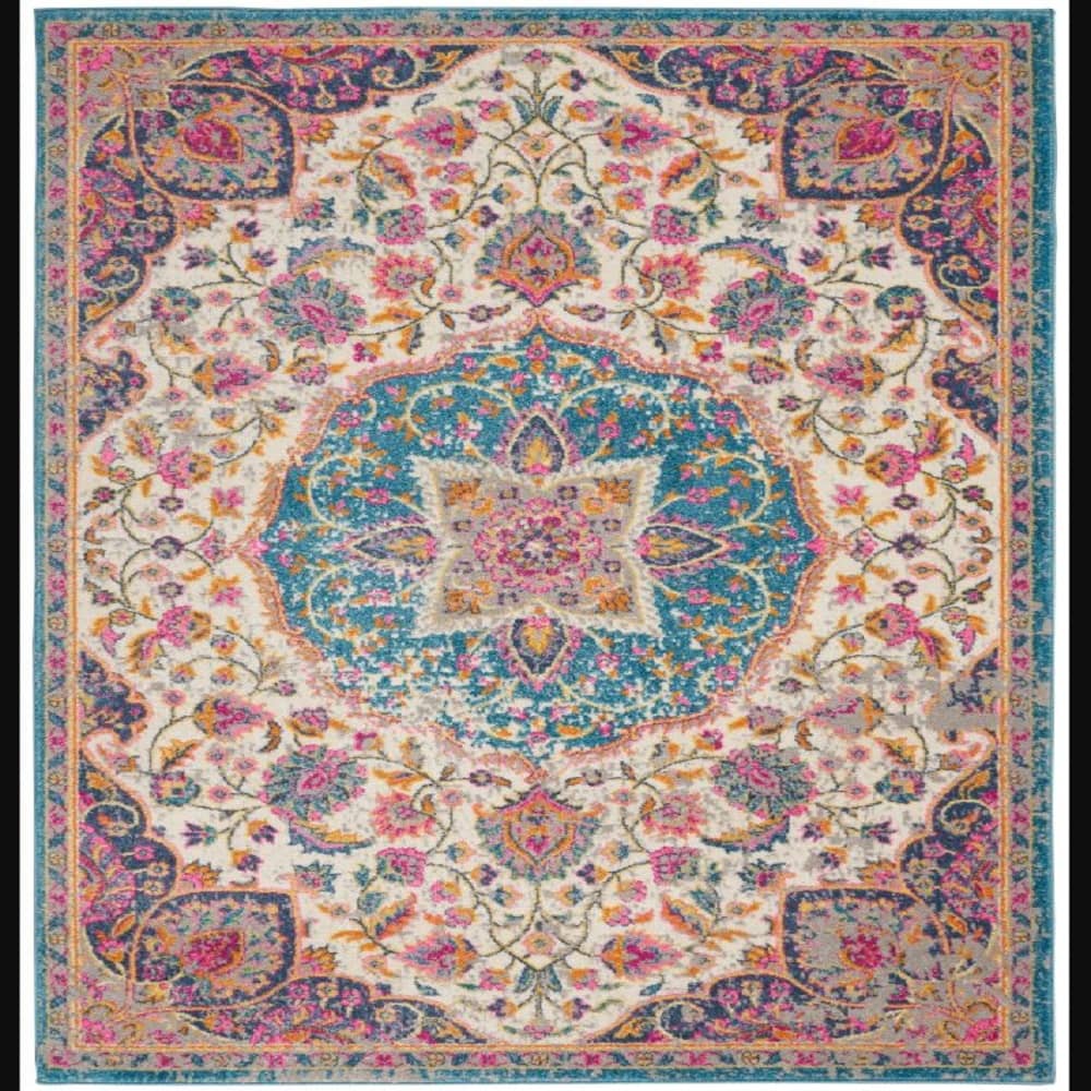 Nourison Transitional Persian Rectangle Area Rug Passion Ivory Multicolor PSN22 Made In Turkey